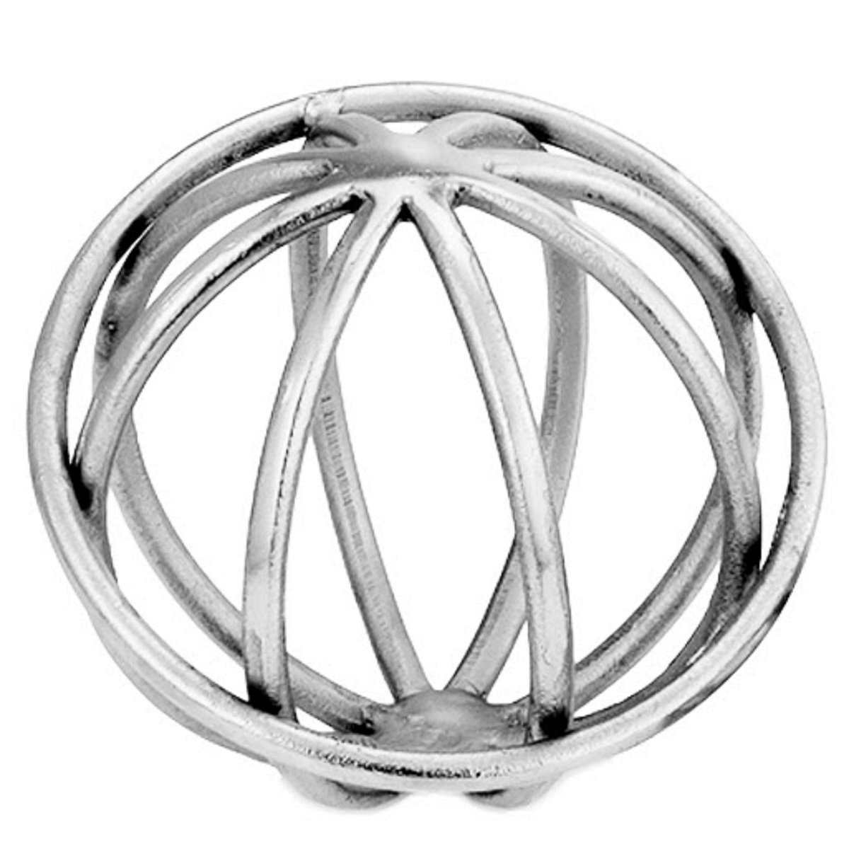 6" X 6" X 5" Silver Aluminum Small Sphere nutima.co/products/6-x-6… #decor #homeroots #homerootshomedecor