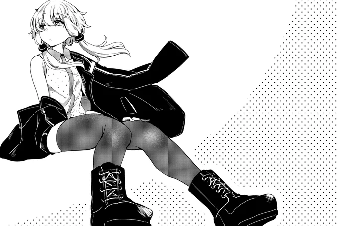 ゆかりさんモノクロ 