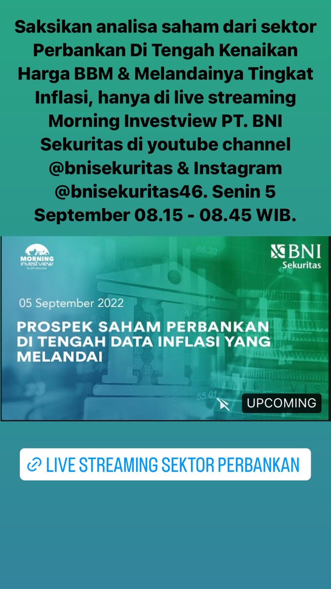 andri_zakarias's tweet photo. VIEW IHSG SAHAM SEKTOR PERBANKAN https://t.co/kHZBraojlm
#ctasaham
#saham
#BEI
#IDX
#IHSG
#bnisekuritas
#analisateknikal
#bandarmologi
#belajarsaham
#trading
#ritel
#energi
#poultry
#gas
#dji
#nasdaq
#MAPI
#ACES
#LPPF
#MPPA
#MAIN
#JPFA
#CPIN
#PGAS
#tradingsaham
#multibagger https://t.co/Dicw7FyJXa
