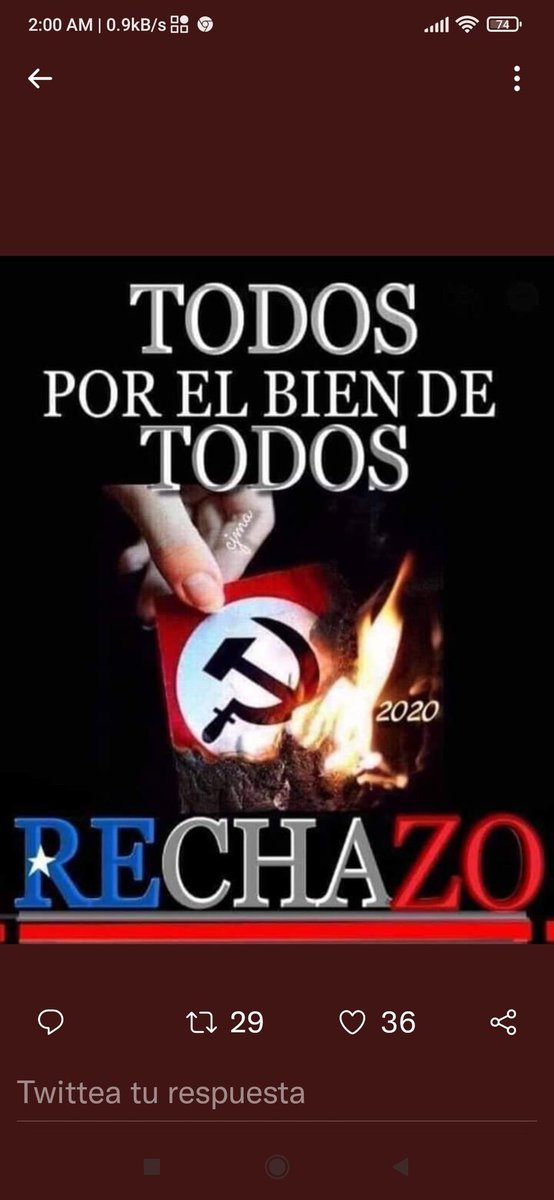 Hoy tenemos una oportunidad única, por favor no la desaprovechemos!!!
#FueraComunistasDeChile #RechazoSalvaAChile #RechazoElMamarrachoComunista #RechazoConFuerza