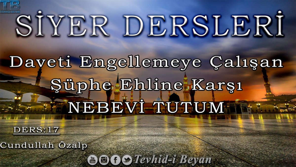 tevhidibeyan's tweet photo. Cundullah Özalp -Daveti Engellemeye Çalışan Şüphe Ehline Karşı Nebevi Tutum I ᴴᴰ SİYER DERSLERİ-17

https://t.co/6Kv1SEfQwO

#Mekanıcennet #Dolar3  #TekYuerekKadıkoeydeyiz 
#İşgal #restorasyon #ateşi #KızKulesi #ogretmenlersusmayacaklar https://t.co/rExJXnpMCm