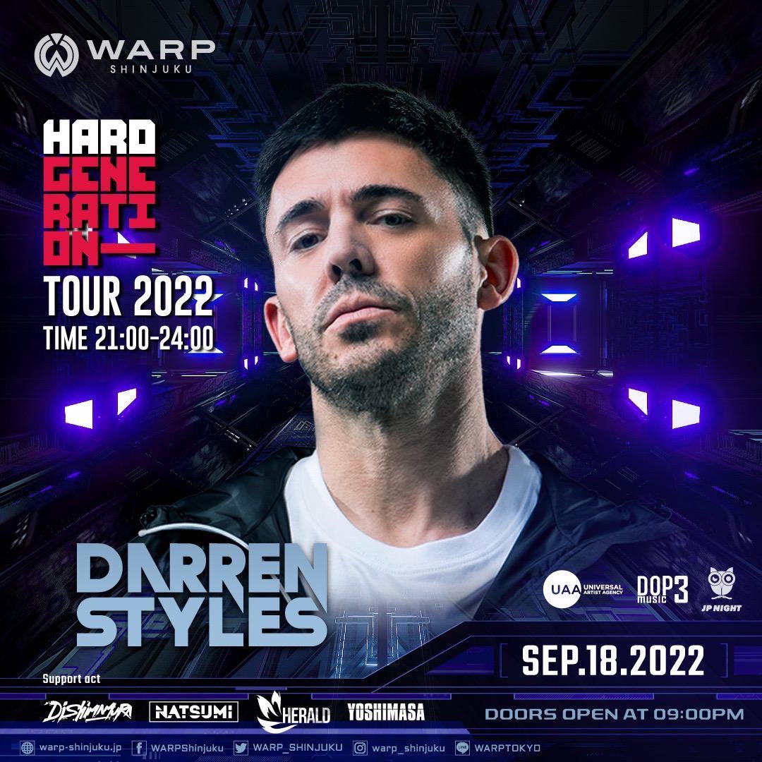 WARP_SHINJUKU's tweet photo. 【09.18(SUN) SP Guest: Darren Styles】

明日、09.05(MON) 19時~ JP NIGHTアプリ有料会員限定前売りチケット販売開始！

JP NIGHTアプリDLはこちらから→https://t.co/WrhO3FfXJr

#WARP新宿 #warpshinjuku #SPGuest
#JPNIGHT https://t.co/bHIZP1fFus