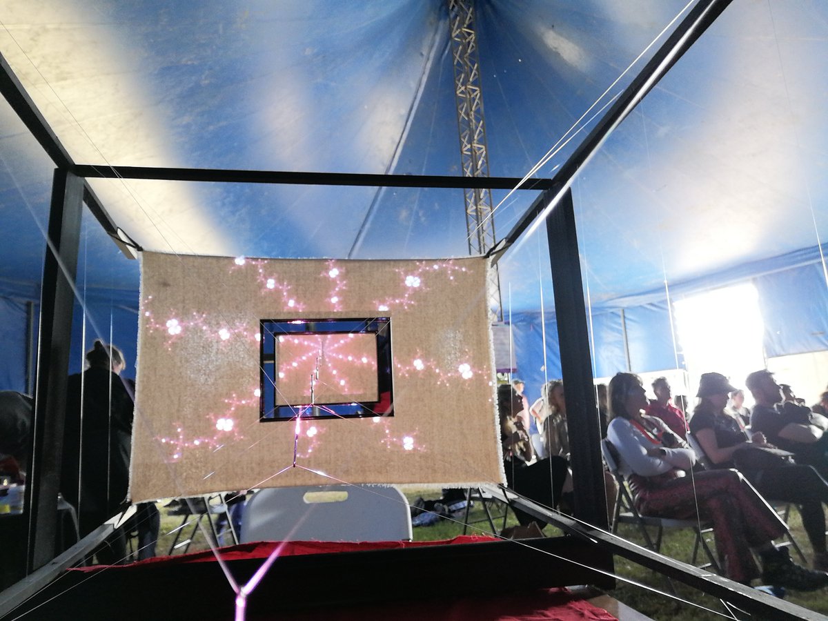 MobSpider's tweet photo. Visit me in The Human Lab at Electric picnic. I am demonstrating and showing my artwork, Vanishing Point - An apparatus designed to replicate the visual components of a psychedelic experience. https://t.co/4g4W1QUTcI