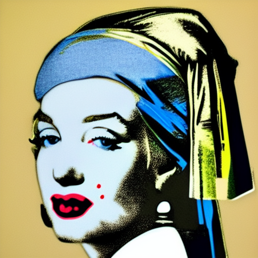 RobKalis's tweet image. 1st prompt: girl with pearl earring, Andy Warhol style, HQ
2nd promt: Girl with pearl earring, marilyn monroe,andy warhol style, HQ
Astonishing!!!! and fun :)