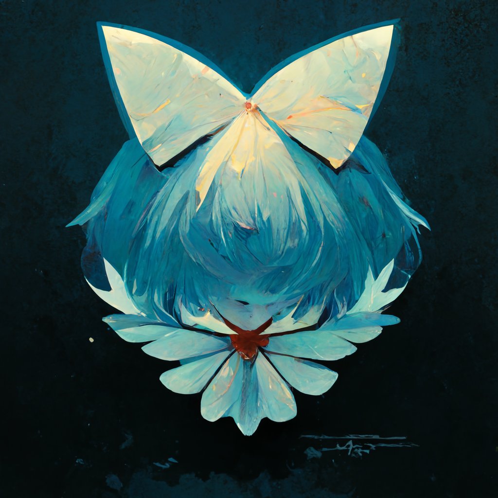 RABIES_50's tweet image. ai가 그린 치르노짱 리터칭해봤다