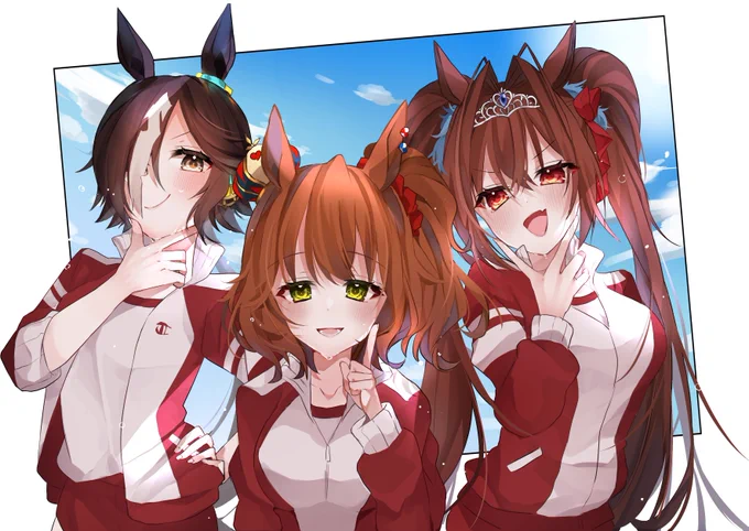 はい、チーズ!#ウマ娘 #ウオッカ #アストンマーチャン #ダイワスカーレット 