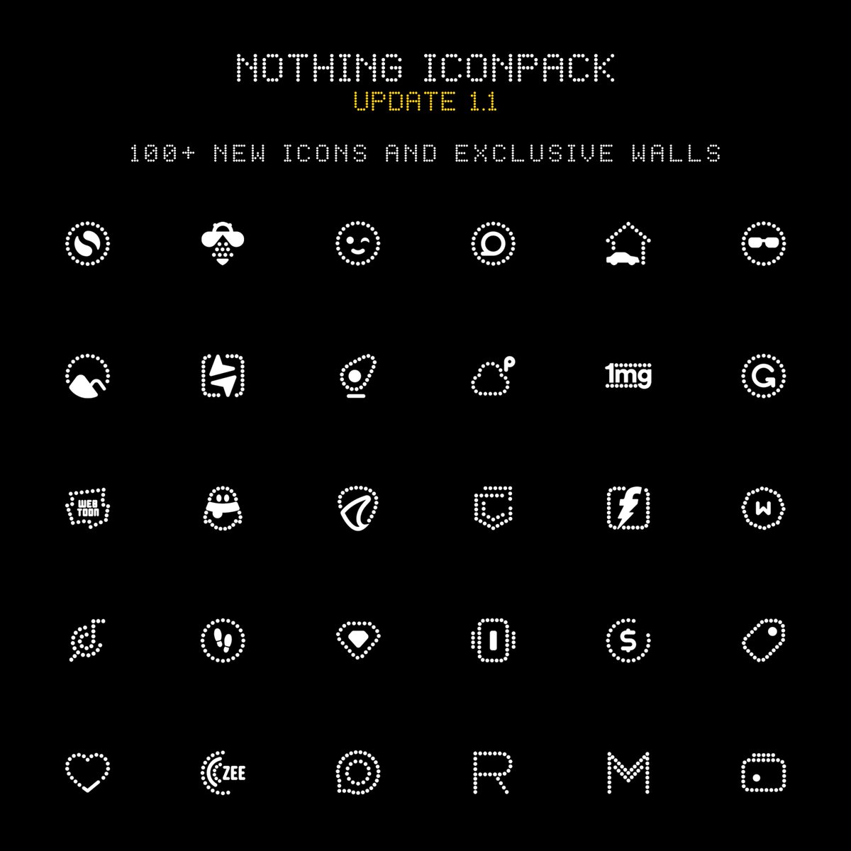 Nothing IconPack Update 1.1

• 100+ New Icons
• 6 New Exclusive Wallpapers
• New &amp; Updated Activities

Get it now : bit.ly/nothingicons

10 Promo codes for Lucky Retweet and Comment.