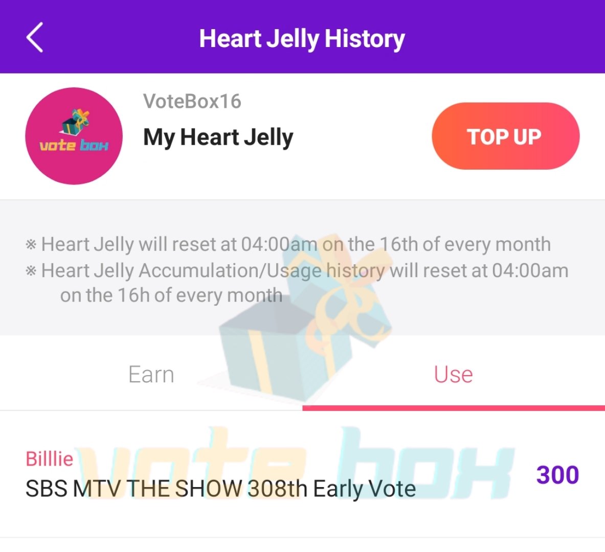 KpopVoteBox's tweet photo. 🗳〣 #VotingProofBox
— 300 Heart Jellies for #BILLLIE on The Show pre-voting https://t.co/DGKZW1NedR