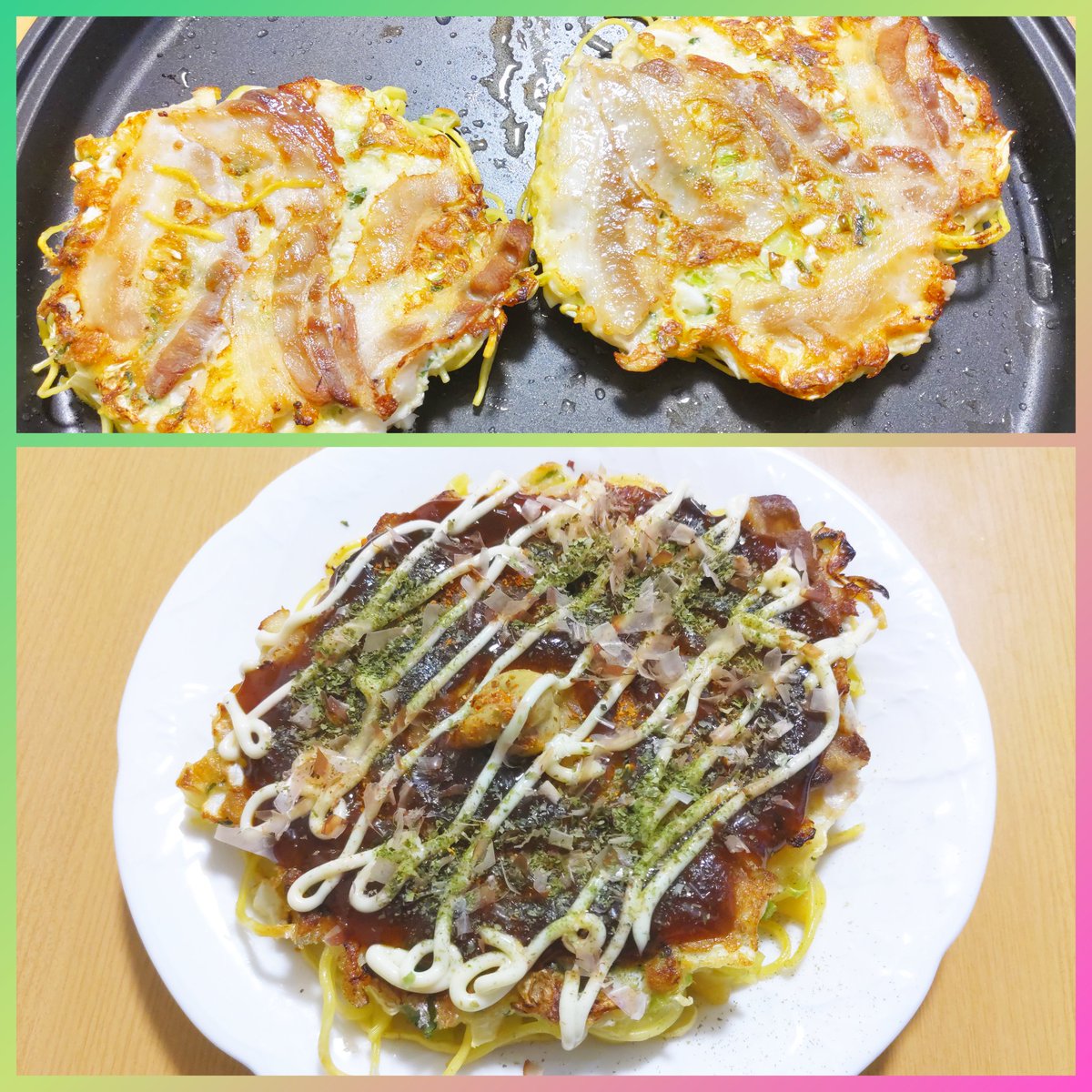 megane_zip's tweet photo. 「大阪で旨いお好み焼き食えるのどこ？」って問われると「俺の家のやつが一番旨い」って昔から豪語し続けてる。

#お好み焼き #Okonomiyaki #大阪人 #Osakans #あるある #CommonThings https://t.co/jgy7BkLVGU