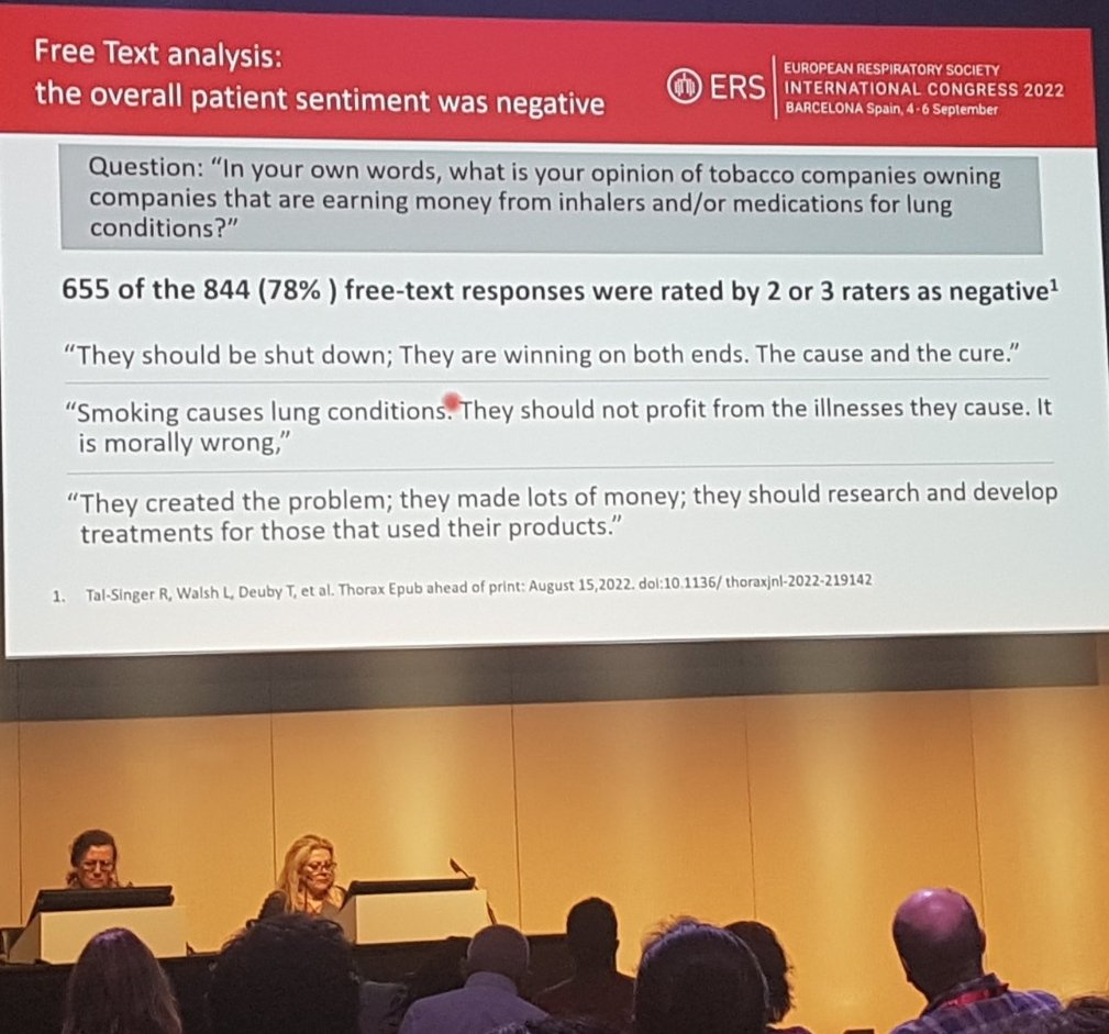 PulmaoSA's tweet photo. O #ERS2022 ( @EuroRespSoc #erscongress2022) começa abordando uma questão ética: 

— A aquisição da #Vectura, uma companhia que fabrica inaladores utilizados no tratamento da #Asma e da #dpoc ( #enfisemapulmonar) pela fabricante de #cigarros #philipmorris ! https://t.co/qC1ykdYTzr