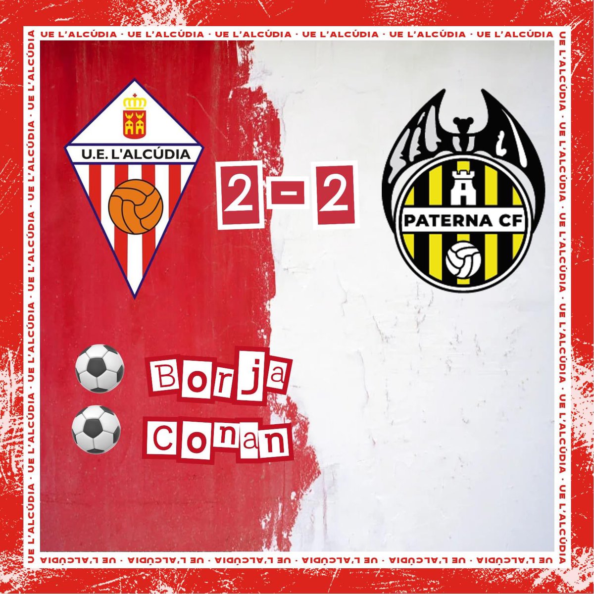 Empat en la primera jornada del Grup II de la Regional Preferent davant el Paterna CF. Partit igualat on els nostres van sumar un valuós punt en una de les últimes jugades del duel 👏

⚽ Borja
⚽ Conan

🇦🇹 𝑪𝒓𝒆𝒖𝒓𝒆 𝒇𝒊𝒏𝒔 𝒂𝒍 𝒇𝒊𝒏𝒂𝒍 𝒗𝒂 𝒂𝒍 𝒏𝒐𝒔𝒕𝒓𝒆 𝑨𝑫𝑵 🇦🇹