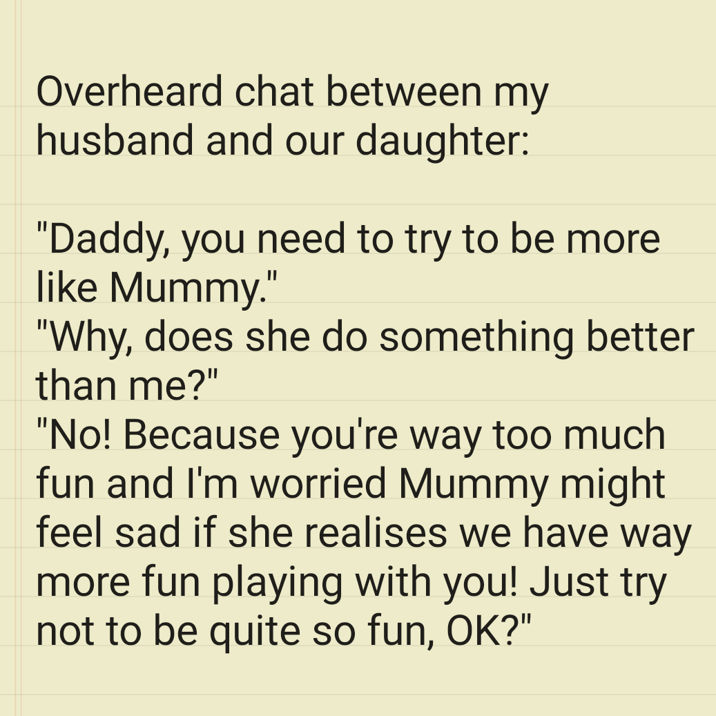 hmarlowauthor's tweet photo. Maybe I should be offended, but I already knew he was "the fun one," so I'm just touched that she cares about my feelings.
Parenting is weird! 🤣
#funparent #fundaddy #funmom #topparent #brutal #funny #laughatyourself #momlife #mumlife #parentlife #momfail #mumfail #parentfail https://t.co/b7EbU6WCqh
