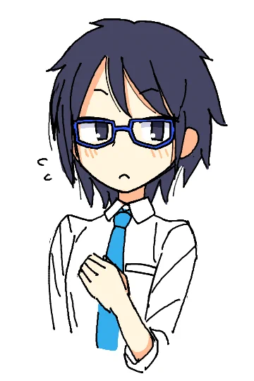 絵チャの創作部屋で描いたオリキャラのボーイッシュメガネJK過去に1回しか描いてない(非公開で数回描いてはいる)名前もつけてないキャラだけど部屋オーナーの方がイケメン女子に挑戦していたので#イラスト 
