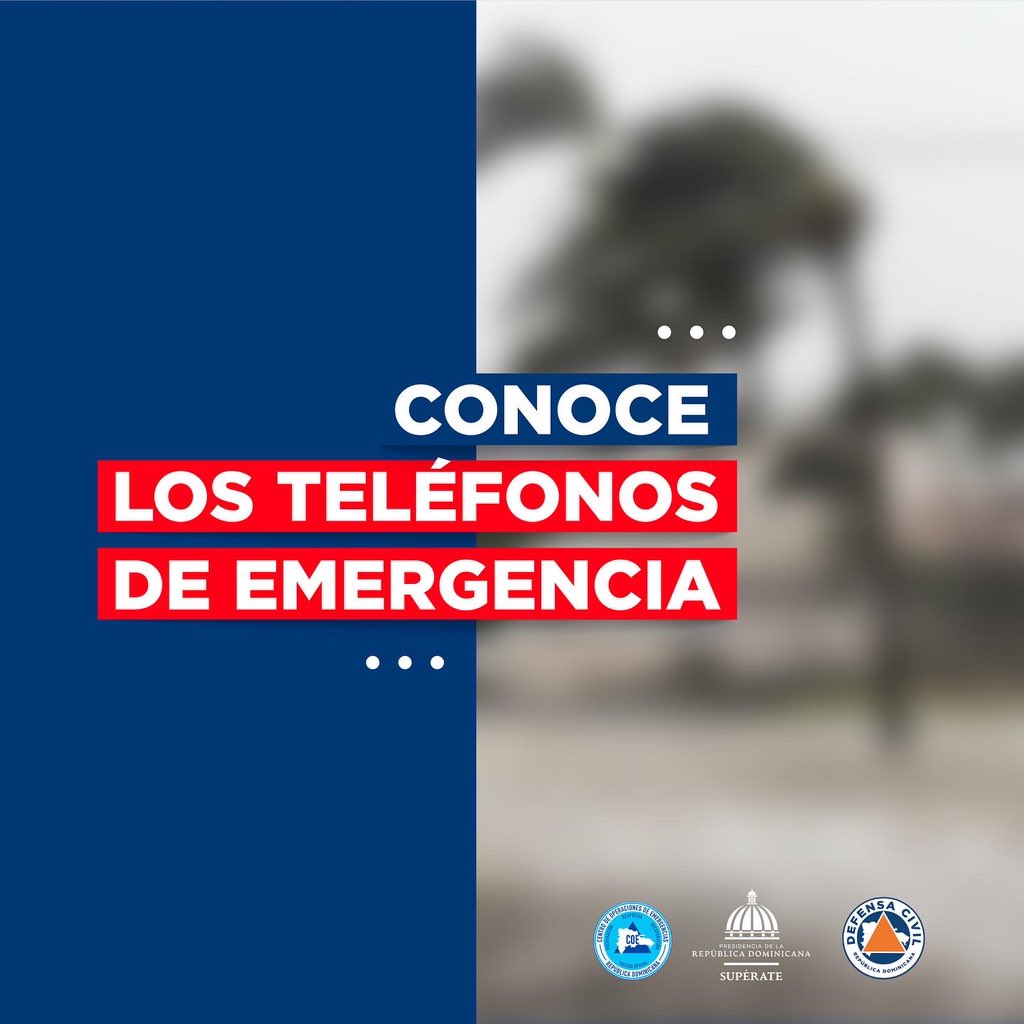 SuperateRDO's tweet photo. Si tú o alguien cercano necesita asistencia antes, durante o después del paso del huracán #Fiona, estos son los 📞 teléfonos de contacto de los centros de emergencia. Guárdalos y compártelos. https://t.co/uSlDSe8HrB