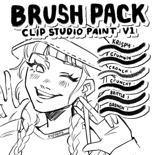 introducing my CRISPY BRUSH PACK ⭐️
it's finally done! available on gumroad and kofi 