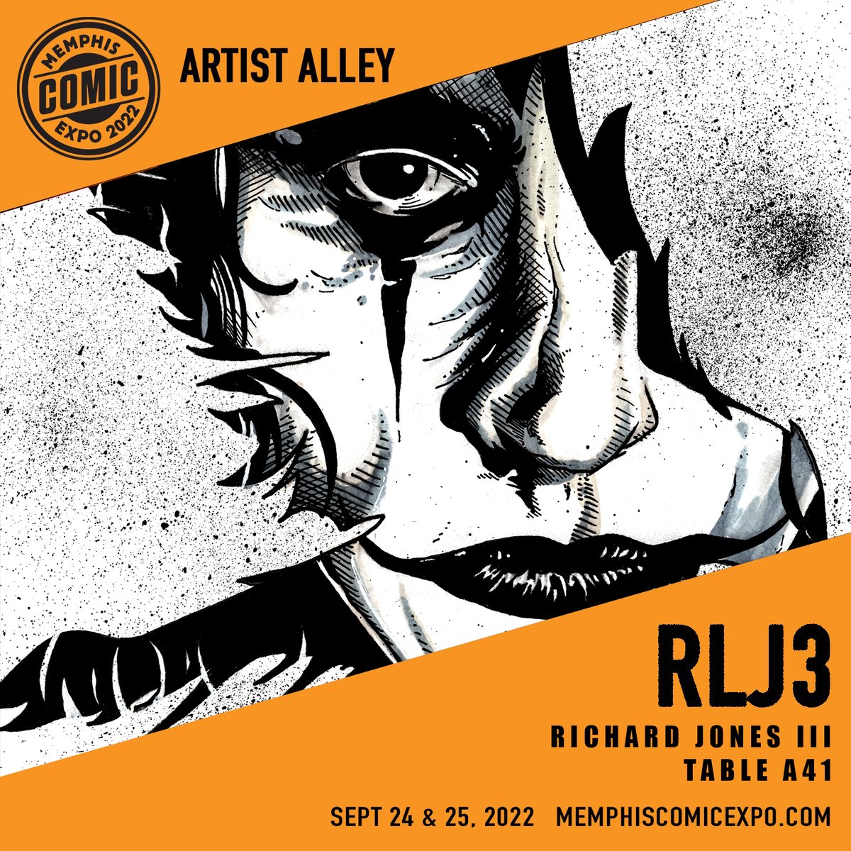rlj3art's tweet photo. I am extremely humbled and honored just to be able to setup at this show. The amount of amazing artists and writers that will be here blows my mind. @MemphisComicExp  #memphiscomicexpo #memphistennessee #comiccon #comicartist https://t.co/nxwIQovCNg