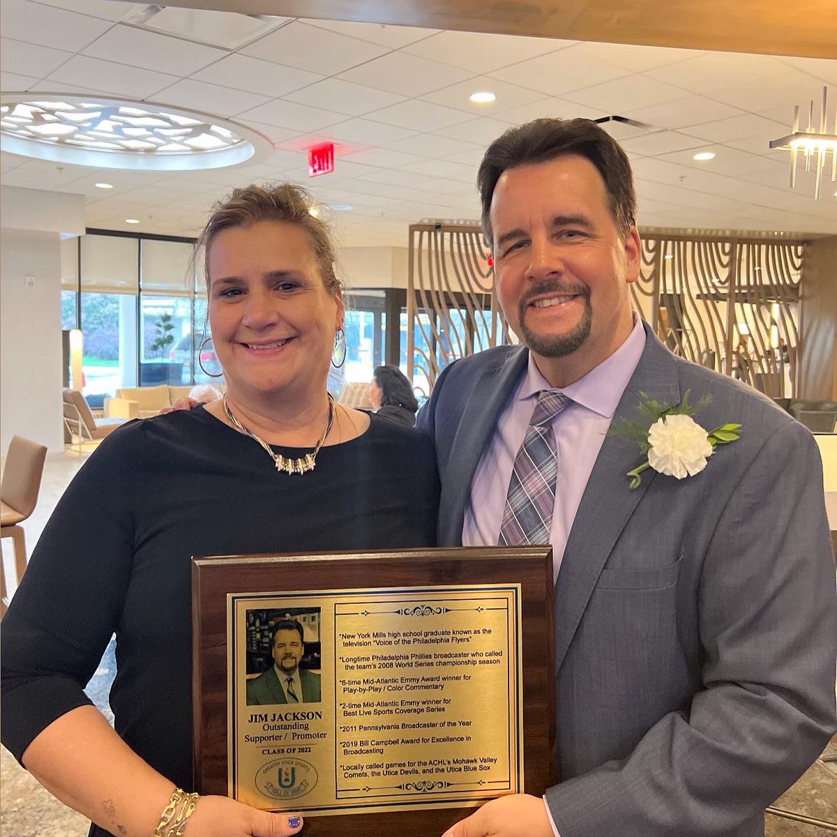 berniefjacks's tweet photo. Congratulations to my husband Jim on his induction into the Utica Hall of Fame, so proud of you as you join my dad. I can say I’m a very lucky girl…😘😘💙👏🏻👏🏻
Congrats to the great class of 2022!! https://t.co/CLUrT8Wtg6