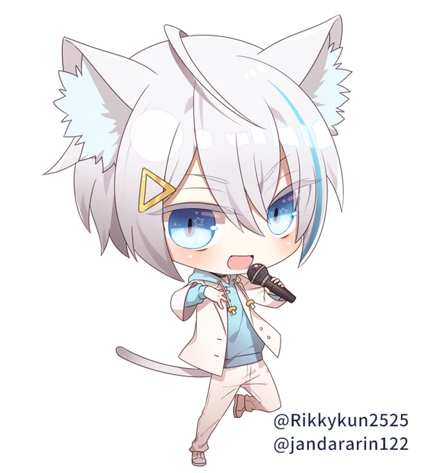 Vtuber 琴宮りっきー様()のちびキャライラストを3点描かせていただきました!爽やかでとっても可愛く仕上がったのでは!よろしくお願いいたします～ 
