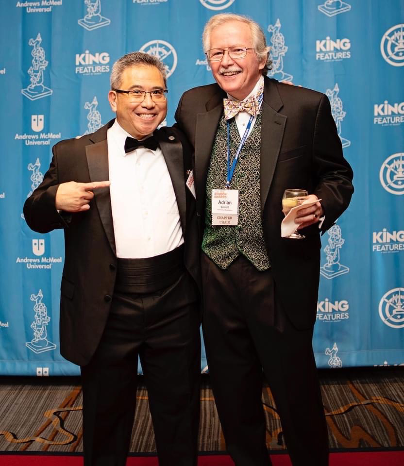 Just back from the National Cartoonists Society Reuben Awards in Kansas City. <a href="/NatCartoonSoc/">National Cartoonists Society</a>  Thanks to the wonderfully talented, Andy Eng, for pointing the way. And no formal attire is complete without a Sandra Boynton <a href="/SandyBoynton/">Sandra Boynton</a>  Chicken bow tie!