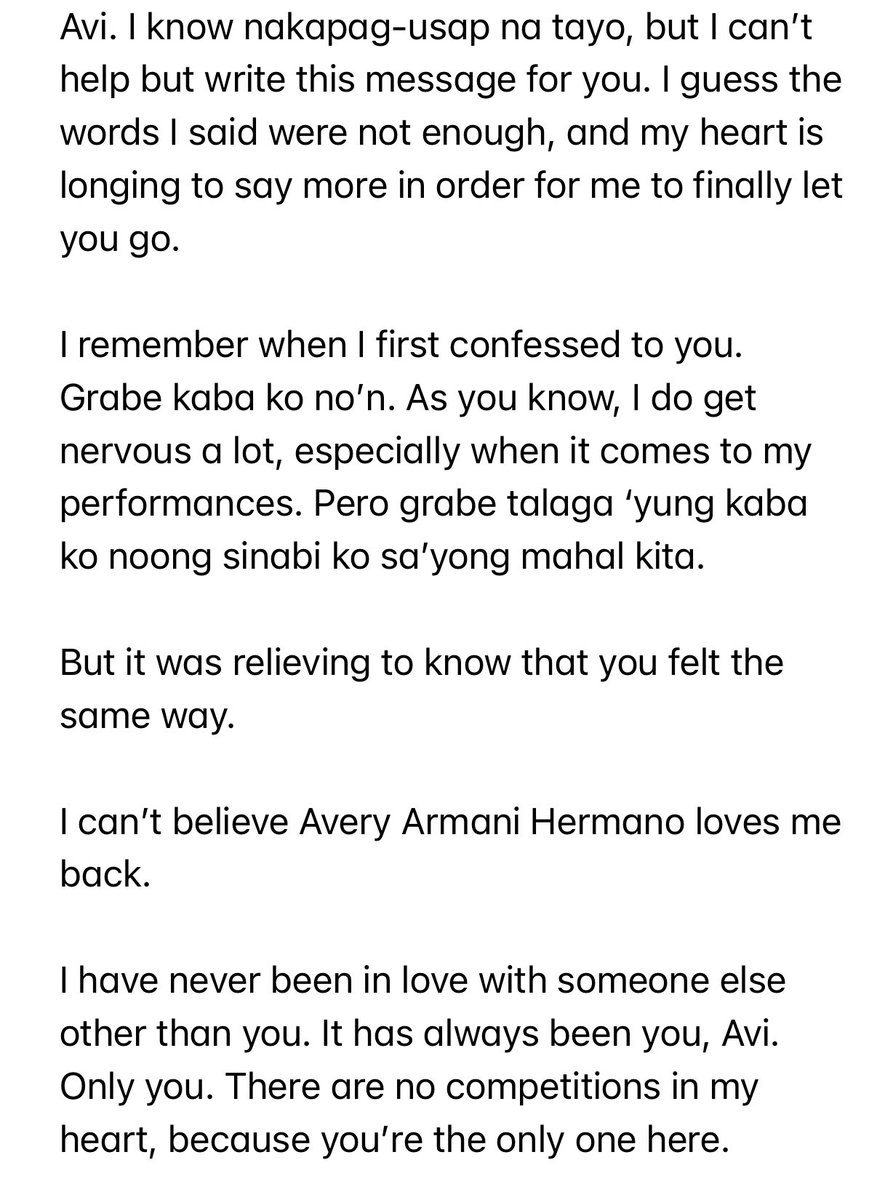 direkjennie's tweet photo. a message from yves to avi https://t.co/DBcD9SZ46T
