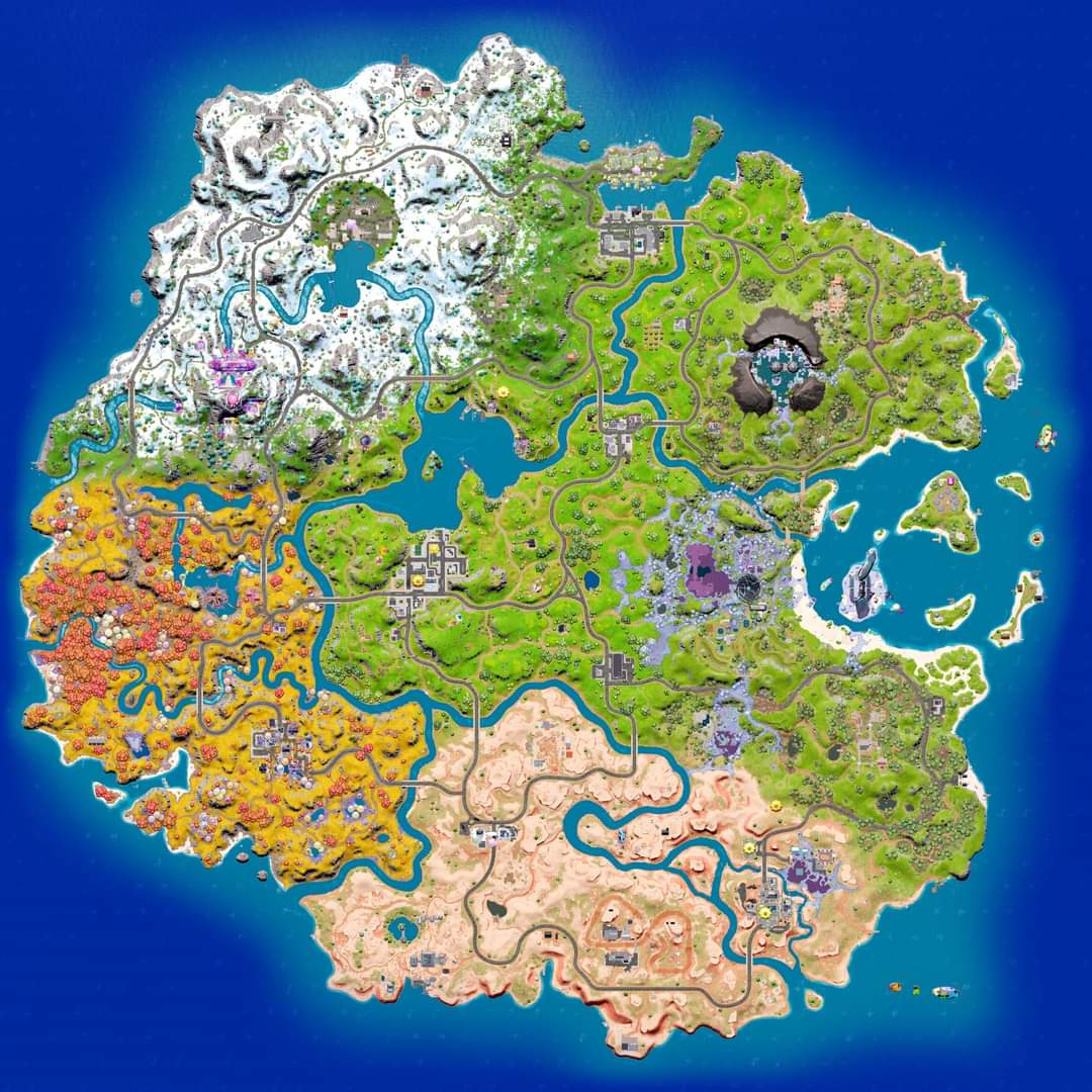 CLvalenzuelaT's tweet photo. Vista general del nuevo mapa 
#Fortnite #EpicPartner #FortniteParadise #FortniteSeason4 https://t.co/2Wsliyex5Z