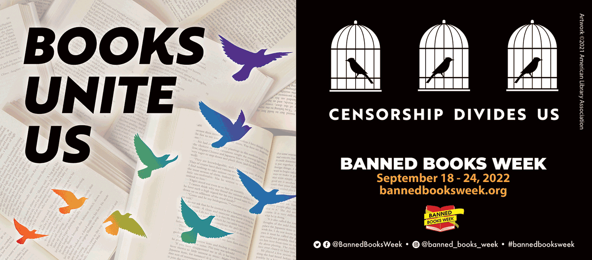 FReadomFighters's tweet photo. We welcome #BannedBooksWeek - an opportunity in these heated times to remind everyone ways that #BooksUniteUs.  It's a week to talk about the importance of the #FReadom to read and what it means to our democracy and for our students. https://t.co/O8MPNViqRg