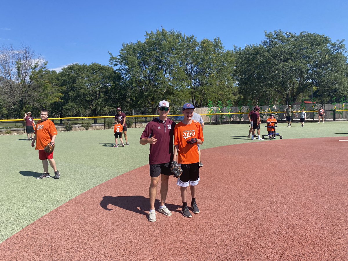 Mside_Baseball's tweet photo. Just wrapped up week 2 today! Thanks to @MiracleLeagueSC for having us out today as ball buddies. #RollStangs https://t.co/0MItdeorB9