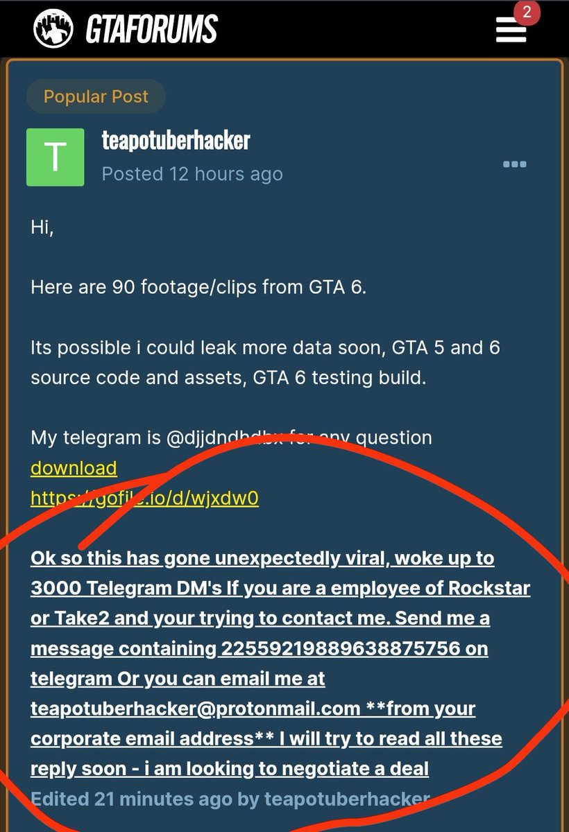 dirtyassprison's tweet photo. The mfer who leaked GTA 6 Talking bout some "wow this went unexpectedly viral" LMAO... like mfer you leaked one of the most anticipated games of the generation lmao.. #GTA6leak https://t.co/oeHYBcqo9a
