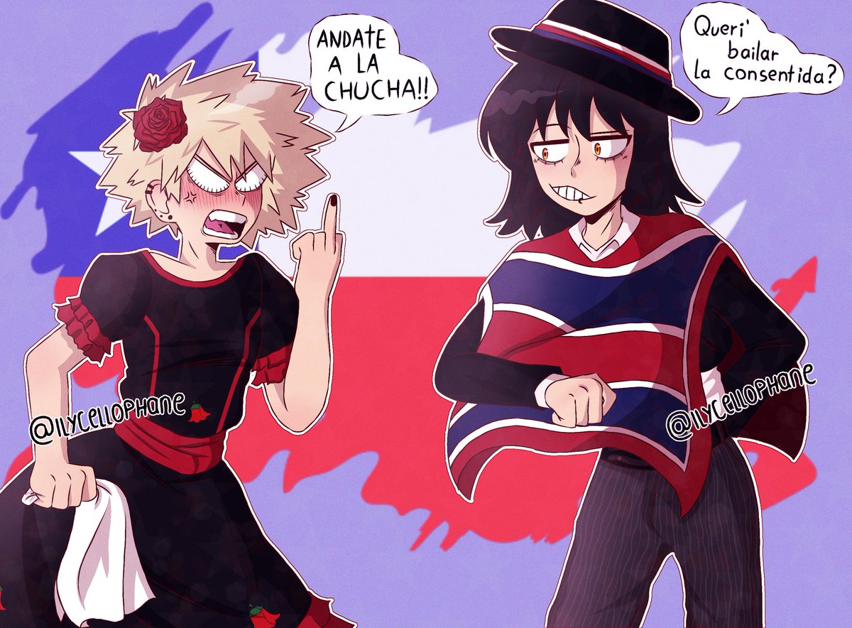 SatanCryForMe's tweet photo. ¡VIVA CHILE MIERDA! 🇨🇱 REDRAW ||

2021         //         2022
#chile #vivachile #cueca #chilenidad #bnha #bnhafanart #redraw #serohanta #bakugoukatsuki #serobaku #bakusero https://t.co/Hj7gZ7TIha
