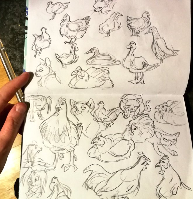 Got invited to a farm-homestead, brought a sketch book and had a go at the animals! 
