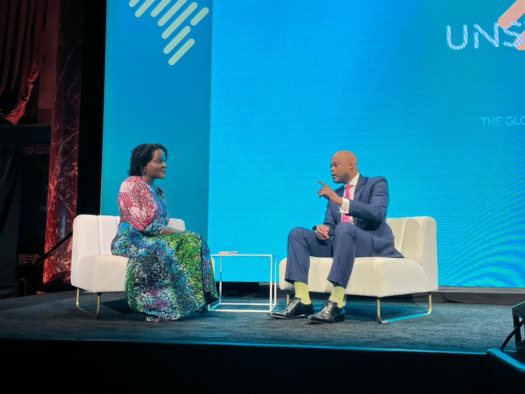 AfCFTA's tweet photo. Today, H.E. @MeneWamkele participated in the inaugural Global Africa business initiative, under the leadership of the Deputy Secretary General of the United Nations @AminaJMohammed, 
designed to place Africa on the world stage. 

#UNGA 
#AfCFTA
#Africa
#OneAfricanMarket
#Trade https://t.co/BsGXRwC87e