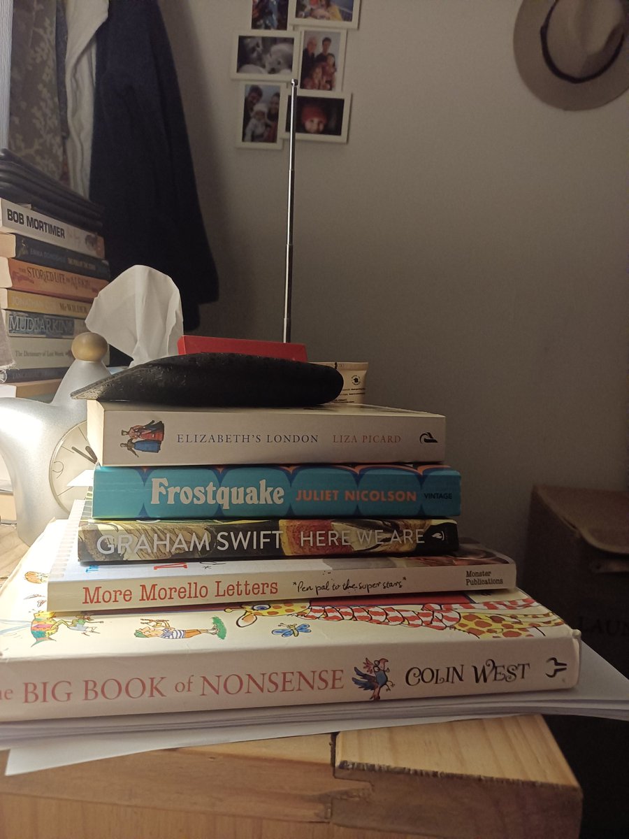 RebeccaDW970's tweet photo. Well bugger, I've avoided #COVID for 3 years and it's finally got me! Boo hoo! But, I do get to be in my bed & have lots of fab books to read, with added paracetamol.. #covidtime #feelingyucky #bleugh @mooseandmouse my Big Book of Nonsense is cheering me up! https://t.co/pEc8kVUUbB
