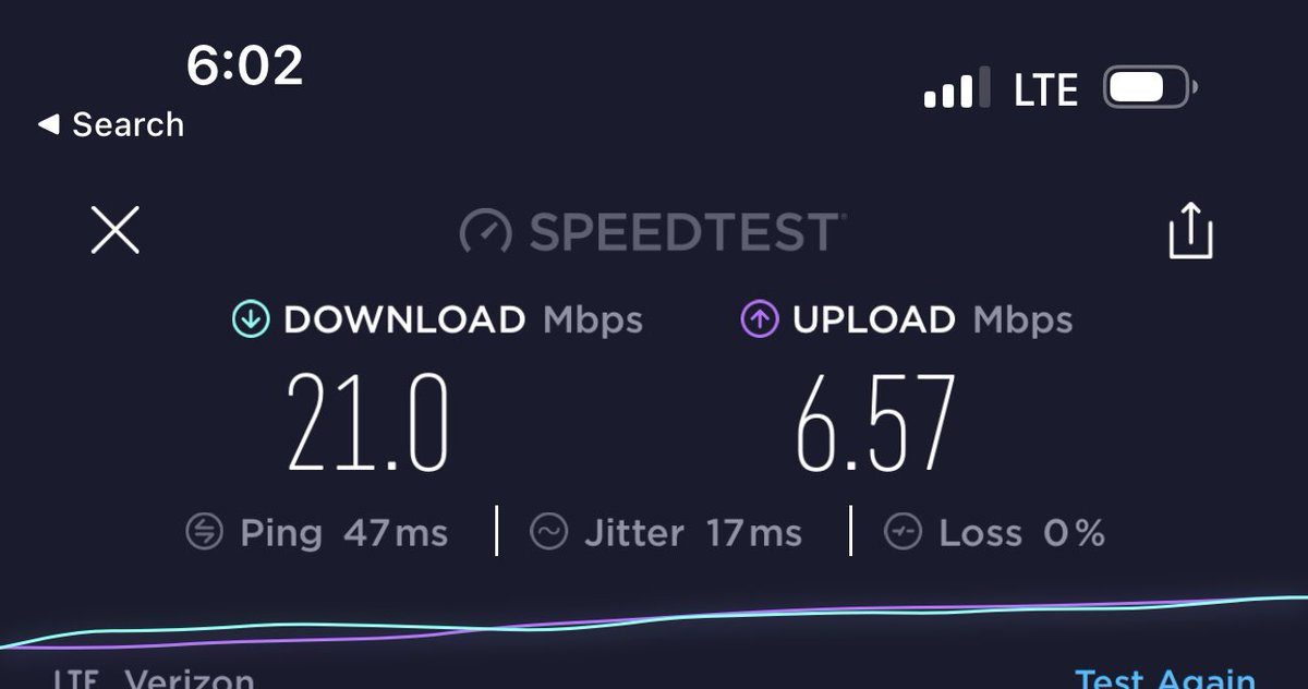 AnneGarland's tweet photo. Since switching to #verizon my speeds have immediately improved — @TMobileHelp @TMobile you are the worst https://t.co/3EEYhg6tGy