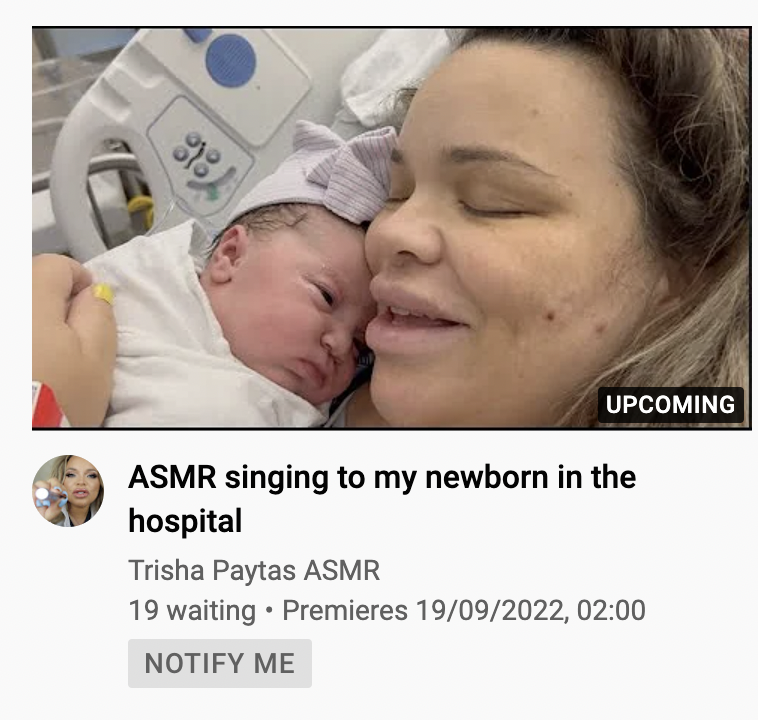 theadammcintyre's tweet photo. dear lord shes already exploiting her baby for her asmr channel https://t.co/LwF8xv97v0