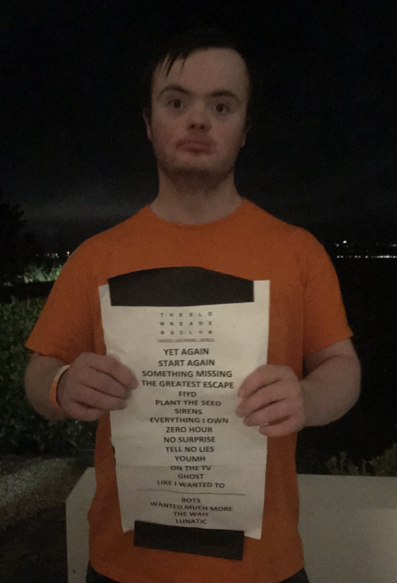 Thanks to <a href="/slowreadersclub/">THE SLOW READERS CLUB</a> for the set list. He’s made up with it. Great gig as always <a href="/the_liverooms/">The Live Rooms</a>