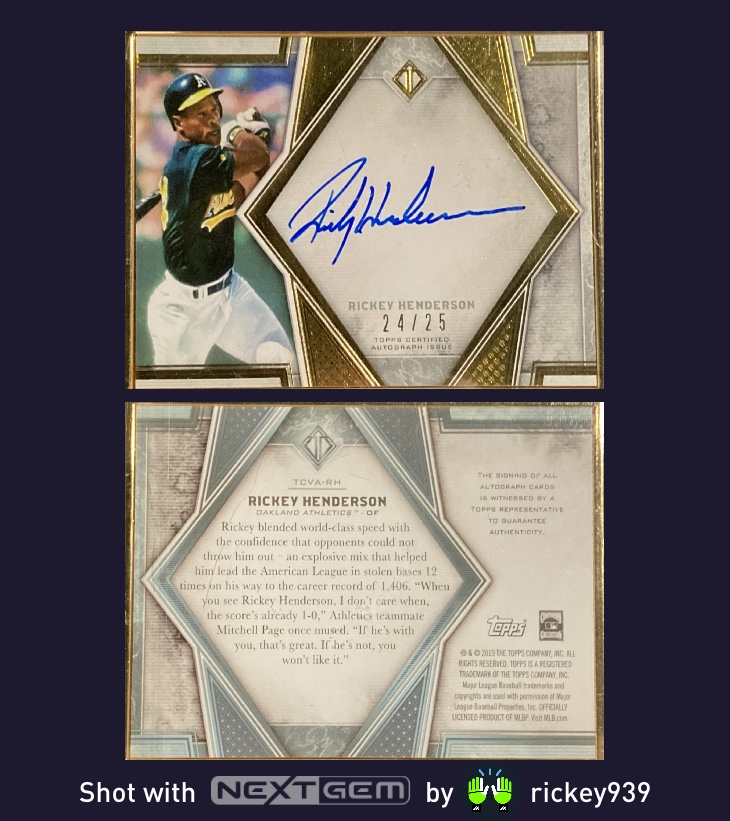 rickey939's tweet photo. RICKEY HENDERSON 2019 TOPPS TRANSCENDENT FRAMED AUTOGRAPH #'D 24/25 #TCVA-RH
See This Card: https://t.co/DV7cDtgEMg
@nextgemapp https://t.co/TxZqistDHy