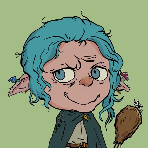 Thank you <a href="/Halflington/">Adventurous Halflings ⛺️👣 - Traitswap is live!</a>'s for this mischievous looking little Fren 💙
I love her!