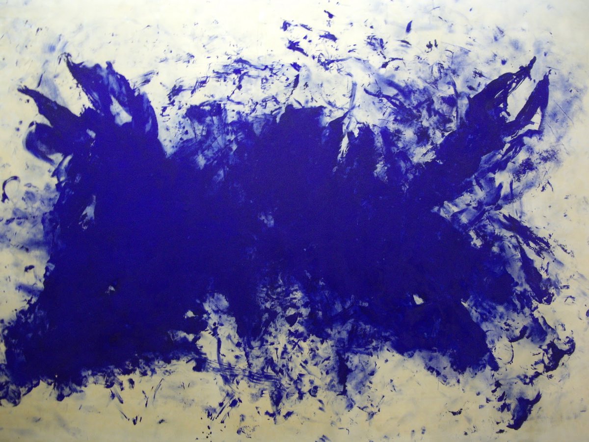 Great blue cannibalism, Tribute to Tennessee Williams #nouveauréalisme #yvesklein wikiart.org/en/yves-klein/…