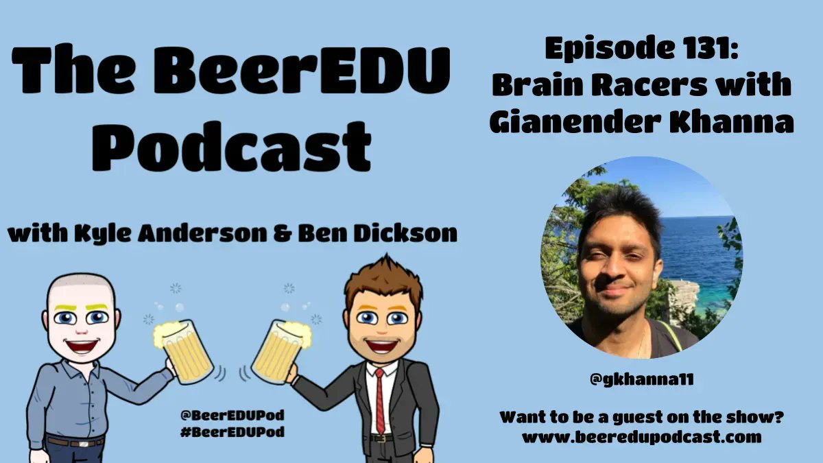 BeerEDUPod's tweet photo. Check out Episode 131: Brain Racers with Gianender Khanna on Apple, Google, Spotify, or wherever you listen to podcasts, and don't forget to subscribe!
#edumatch #nvedchat #teachnvchat #caedchat #punkrockclassrooms #fallcue @AndersonEdTech @BDicksonNV @BrainRacers @gkhanna11 https://t.co/qhEv2emzd1