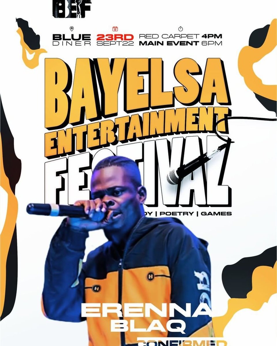 RMRBayelsa's tweet photo. ErennaBlaq will be live @Bayelsa Entertainment Festival , 23rd Sept. 22
@RMRBayelsa @BlaqErenna @thisisbayelsa @ijawsingleforum @sknnymusic @Idyl_Music @timidakolo 
#BEF https://t.co/fNawWEPaOe