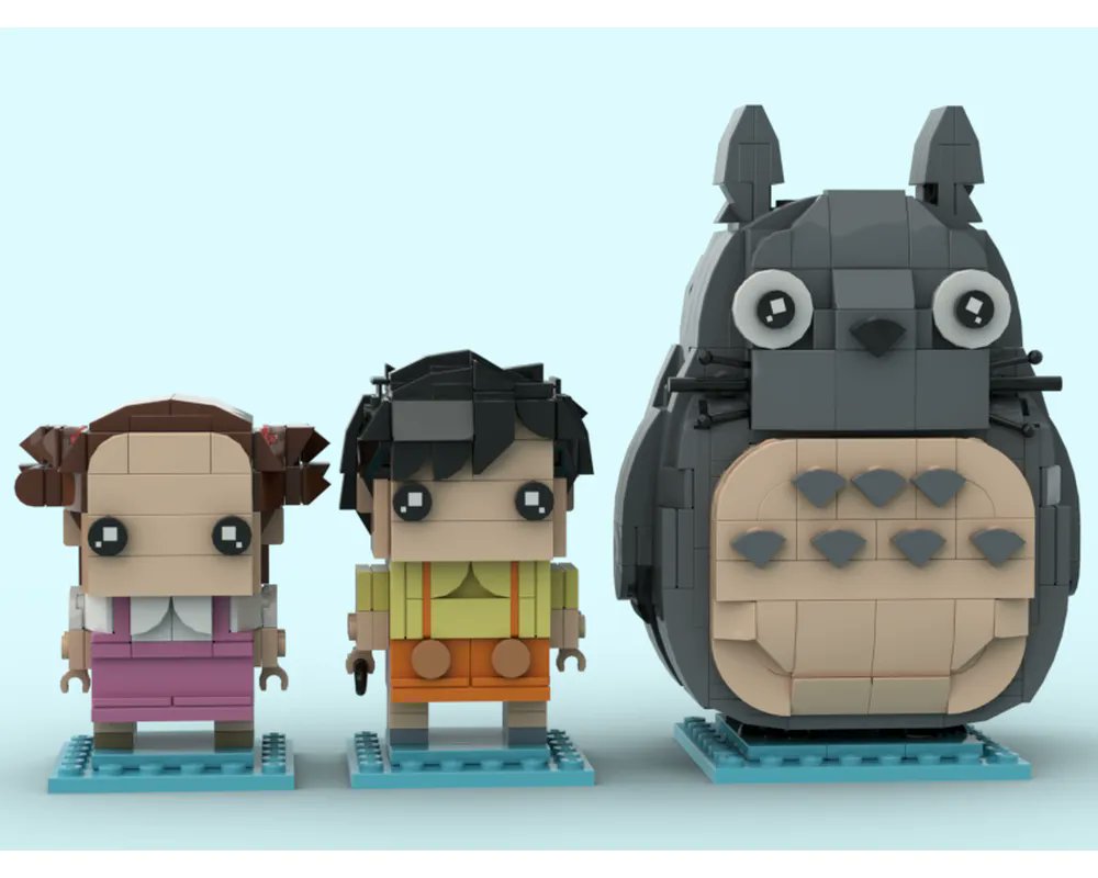Totoro, Satsuki &amp; Mei - Studio Ghibli BrickHeadz by NinjaChips20 #LEGO reb.li/m/123532