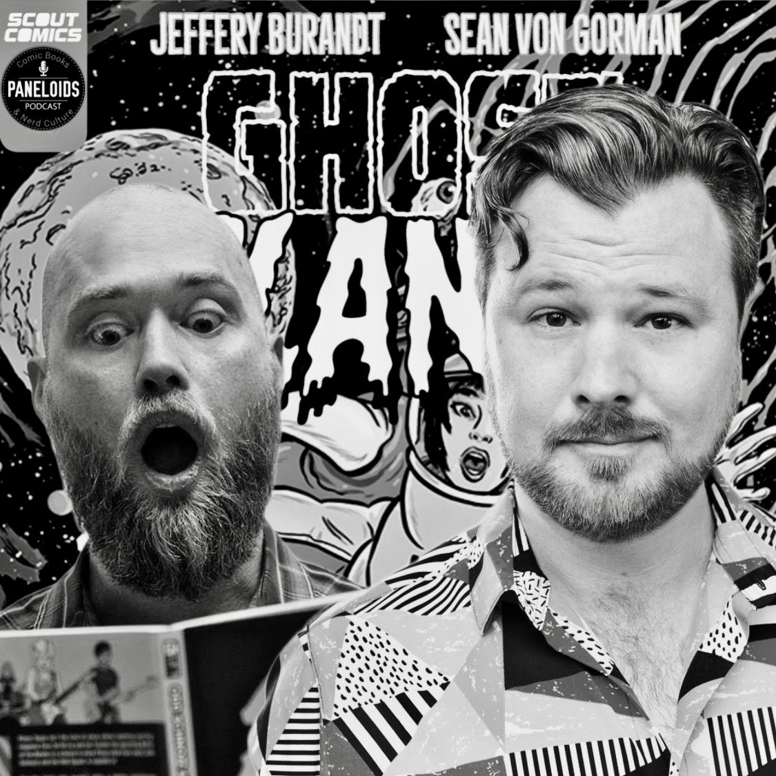 paneloids's tweet photo. Interview out 9/19/2022! Pierre and Kyle have a drink with #GHOSTPLANET creative team, @Jef_UK and @VonGormanArt Subscribe now so you don’t miss it! https://t.co/AY3SNuhnjQ @ScoutComics https://t.co/Y5cunBN2B4