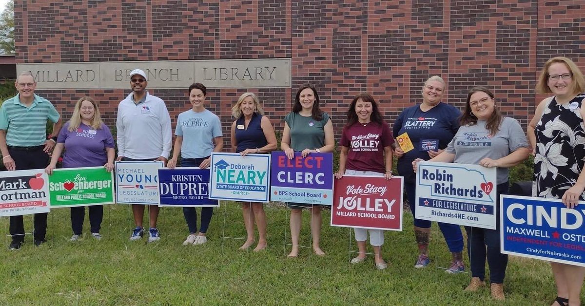 Public school friendly candidates from the Omaha area! 💕 #NeLeg #ILovePublicSchools #SupportPublicSchools #BeKind