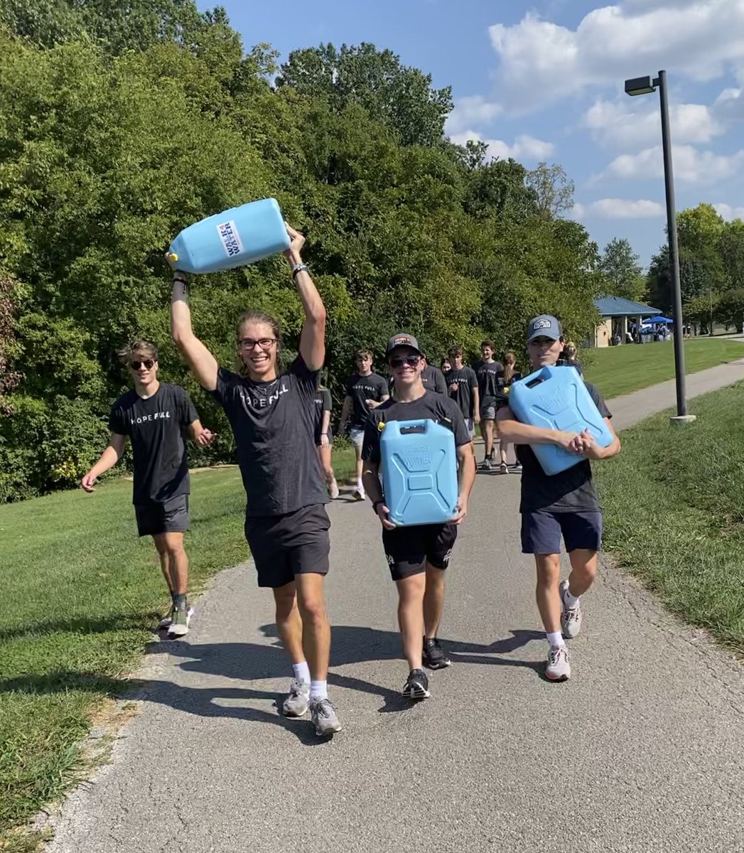 This group of future leaders walked four miles in honor of those who walk an average of four miles every day to get water for their families. They also donated money, which will provide clean water to a community. Grateful for these <a href="/SouthWarrenHigh/">Jenny Hester</a> students! #Walk4Water