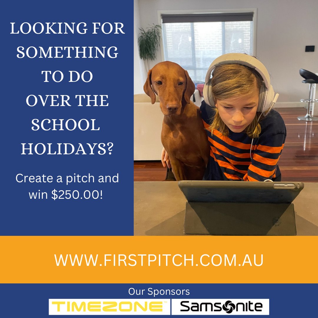 FirstPitch3's tweet image. The First Pitch For Kids national competition is now open and a great school holiday activity!
If you know a young student and you can, please share this with them!
firstpitch.com.au
#entrepreneur #students #parents #schoolholidays #learning #entrepreneurship #mindset ]
