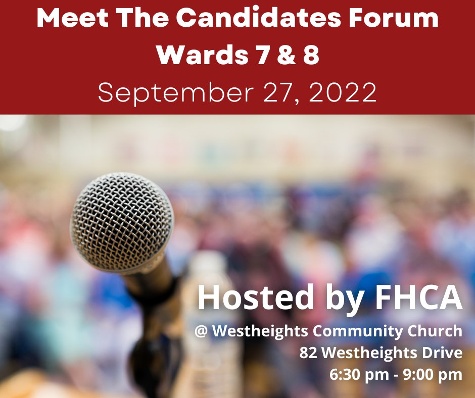 Meet the Candidates for City Councillor, Wards 7 and 8 on Sept 27, 2022.
