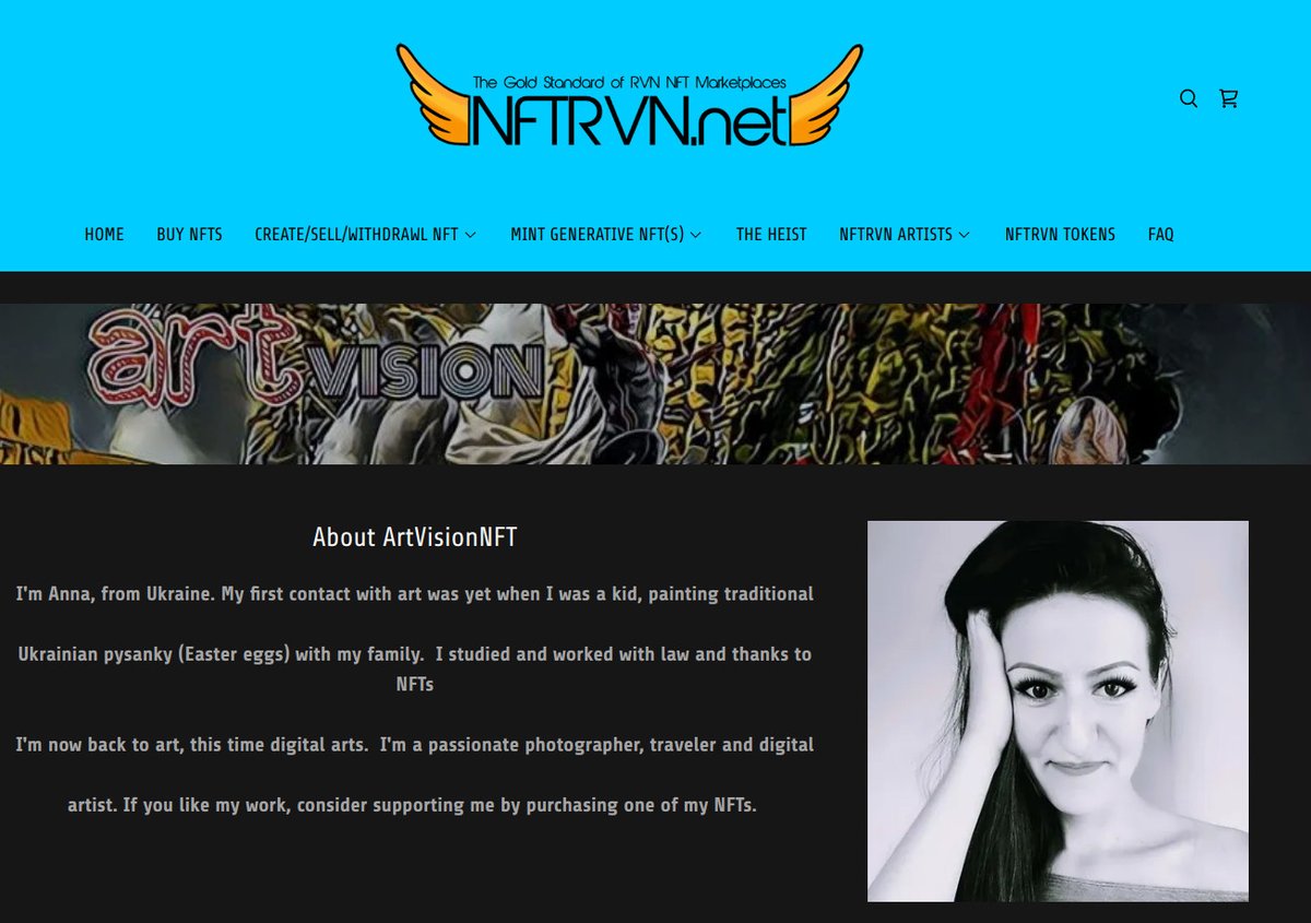 ArtvisionNFT's tweet image. Landing on the #Ravencoin 🛬 

Link of my profile on the @NFTRVN is in the reply. 😍 Yet not NFTs available, but they will be there soon⤵️