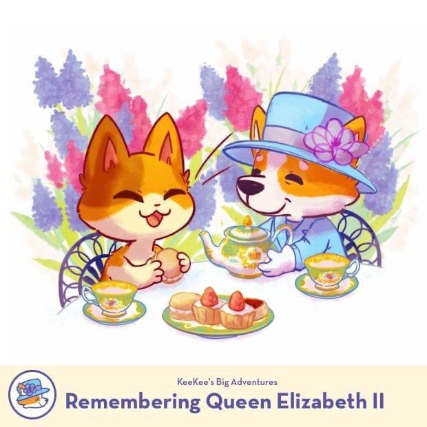 Remembering Queen Elizabeth II 👑  known as "the Lady in the Big Blue Hat" in KeeKee's Big Adventures in London. 🇬🇧 Her vibrant outfits always paired with her hat. 💙 She wore about 5,000 hats in her lifetime.
keekeesbigadventures.com/queen-elizabet…