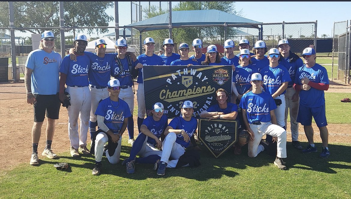 SticksSouthwest's tweet photo. Sticks Southwest CV 2023 win 9-5 over Swarm Red Elite @PathwayBB AZ.
@ConnorMattison2 2-3, 3B, RBI  
@matthewhart2023 2-3, 3B,RBI
@JTCraig23 and @LiamWhalen17 had 2hits, RBI @TChiappetti 2hits 2RBI @kenanhbaseball hit and 2RBI 
@LucasFranz20 &amp; @TylerVanmeter8 had hits @AR_Sticks https://t.co/LQKu5cDsrp