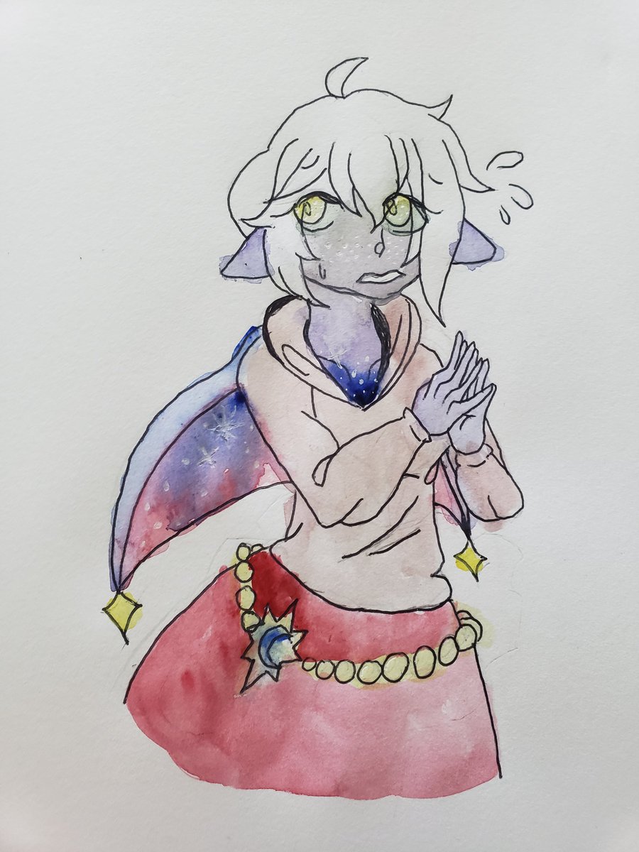 Little_Floofy's tweet photo. Just a lil cutie. 🥺❤

(Her name is Sanera!)

#DnD #DnDcharacter #spelljammer
#astralelf #art #traditionalart https://t.co/sEPz4CJUQL